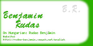 benjamin rudas business card