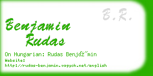 benjamin rudas business card